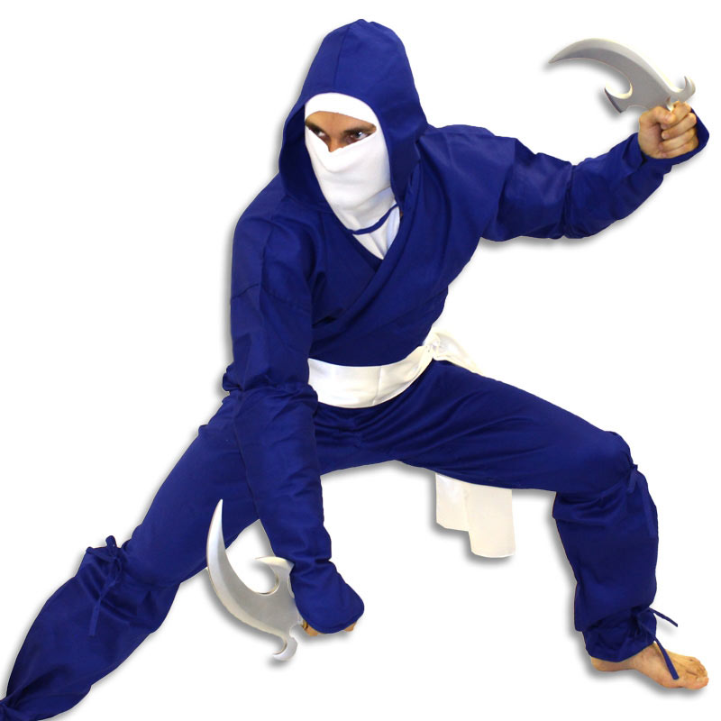 Space Ninja Costume Blue and White Ninja Uniform Unique Kids Ninja