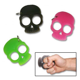 Self Defense Skull Keychain