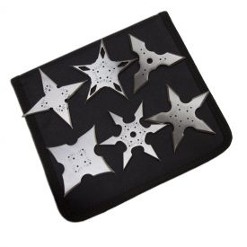 Silver Assassin Throwing Stars - Small Ninja Star Pack - Silver