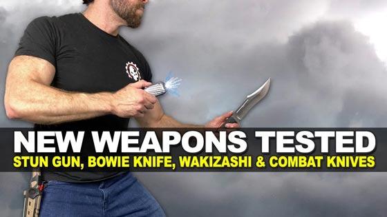 New Weapons Tested: Stun Gun, Bowie Knife, Wakizashi and Combat Knives