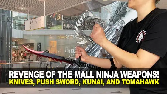 Revenge of the Mall Ninja Weapons! Knives, Push Sword, Kunai, and Tomahawk