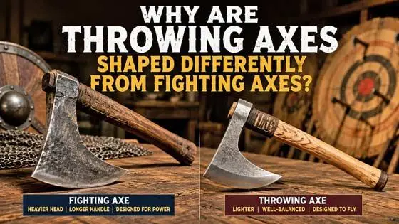 Why Are Throwing Axes Shaped Differently from Fighting Axes?