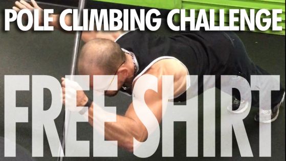 Win a Free Shirt in Our Pole Climbing Challenge