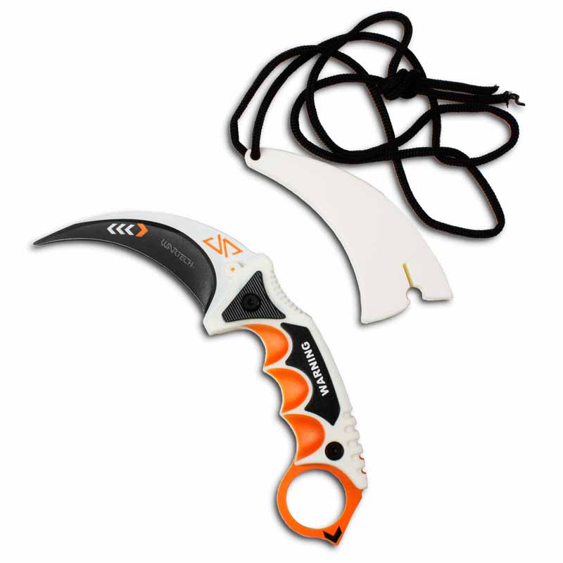 7.5" 2 Rings Karambit With ABS Handle and Sheath. Wholesale 