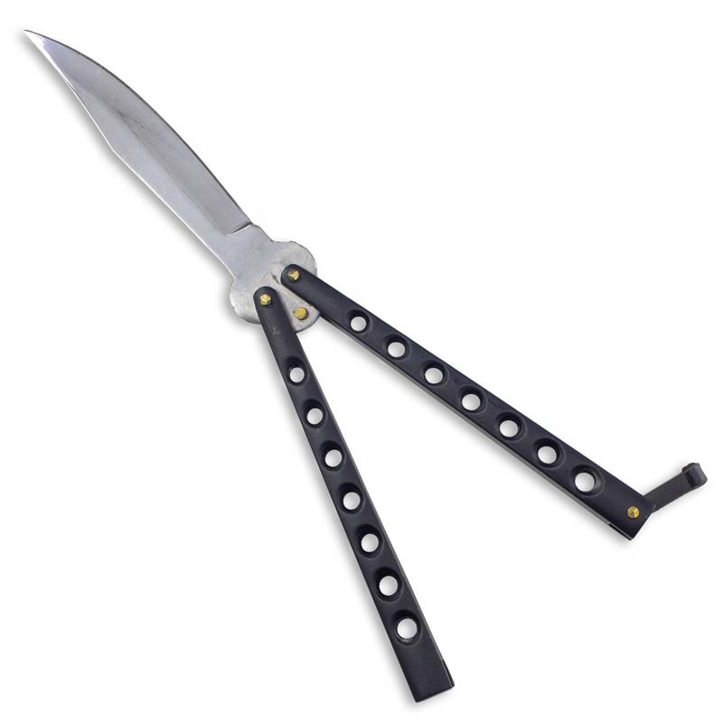 Butterfly knife and steel blade 9.5 cm