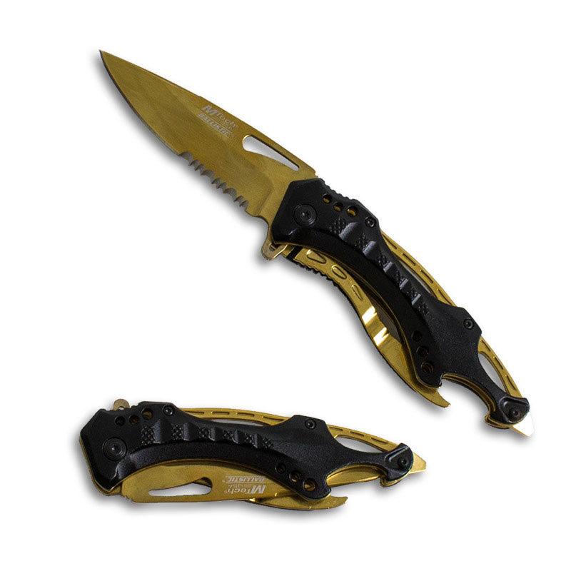 Black and Gold Folding Knife