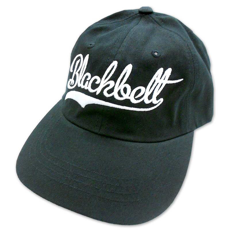 Black Belt Script Cap - Black Belt Baseball Hat - Cursive Blackbelt ...
