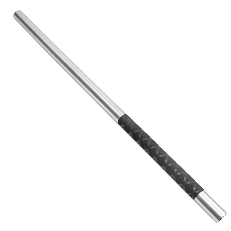 Black Grip Aluminum Escrima Metal Baston Stick Kali Weapons