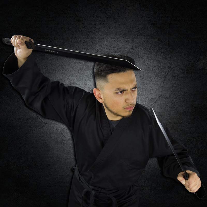 Black Ninja Sword Set - Wakizashi for Sale- Sharp Ninja Swords