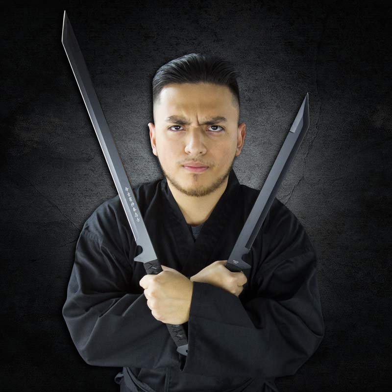 Black Ninja Sword Set - Wakizashi for Sale- Sharp Ninja Swords