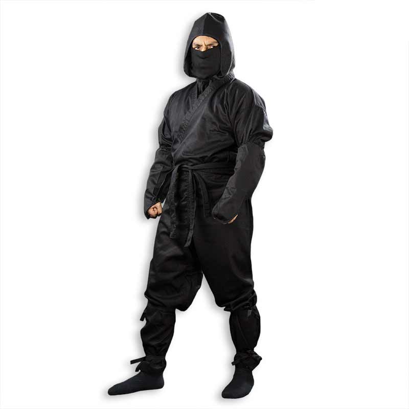Niño Deluxe Black Ninja Fancy Dress Costume Artes Marciales uniforme Niños Chicos millones de EUR 