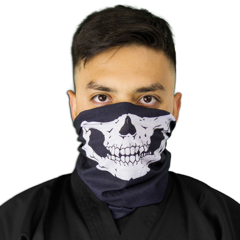 Black Skull Half Mask - Skull Mask - Costume Accessories | KarateMart.com