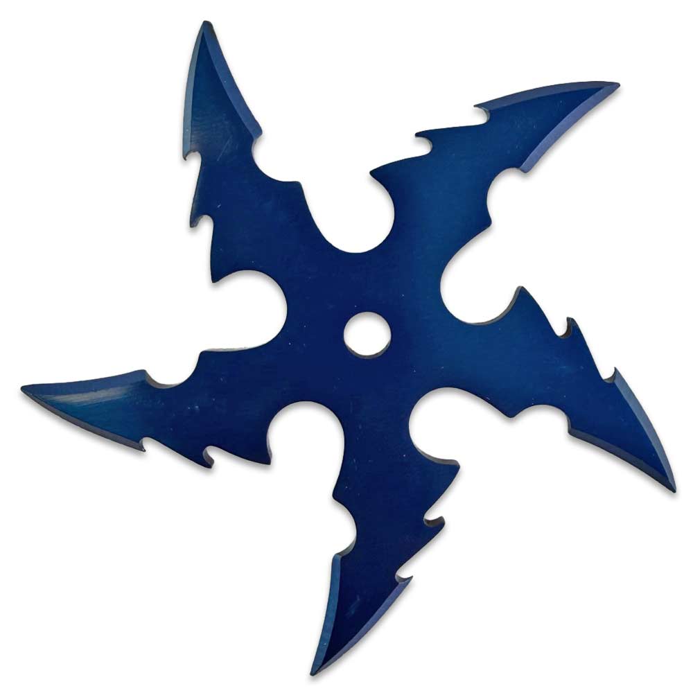 Blue Claw Ninja Star | 5 Point Steel Blue Ninja Star with Sheath