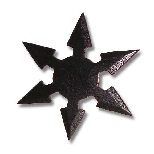 Budget Black 6 Point Throwing Star
