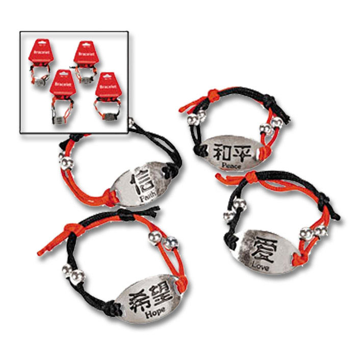 Chinese Kanji Charm Bracelets