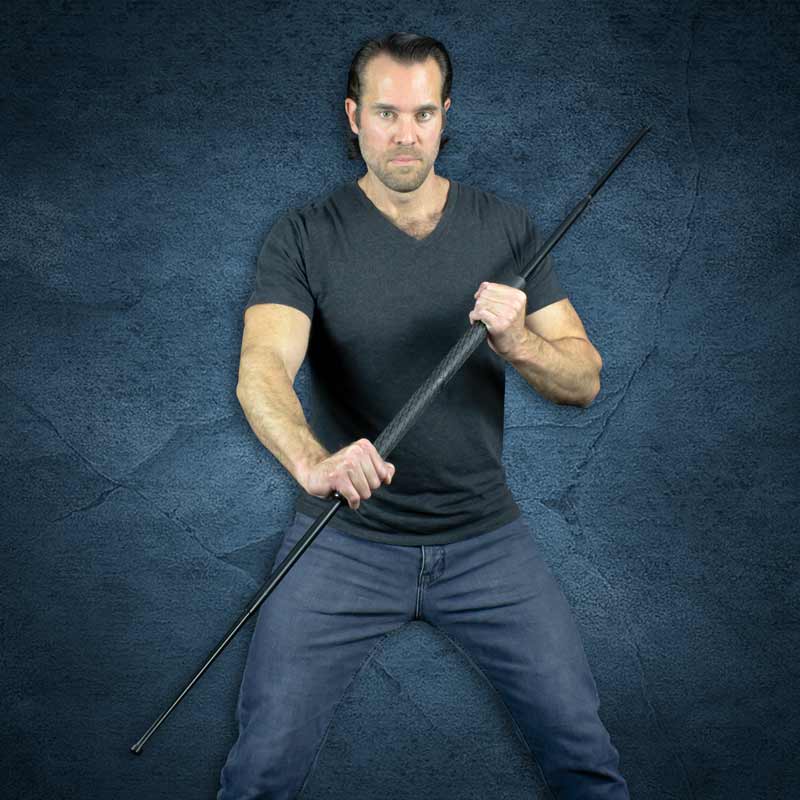 Black Hardwood Martial Arts Practice Stick Bo Staff 2 Sizes to Choose From 