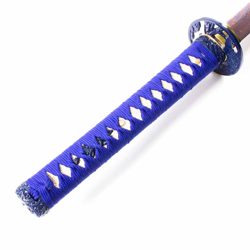 KIRIN SAMURAI BLUE フラッグ 大判　値段要相談 Damascus Blade Blue Katana - Blue Finish Samurai Sword