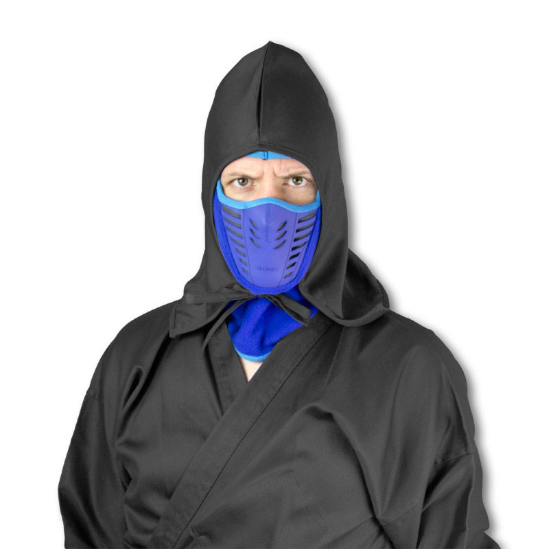 Deluxe Blue Ninja Mask - Blue Ninja Face Mask - Ninja Accessories