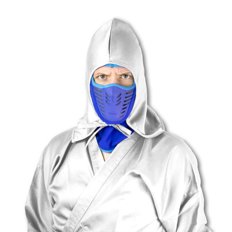 Deluxe Blue Ninja Mask - Blue Ninja Face Mask - Ninja Accessories