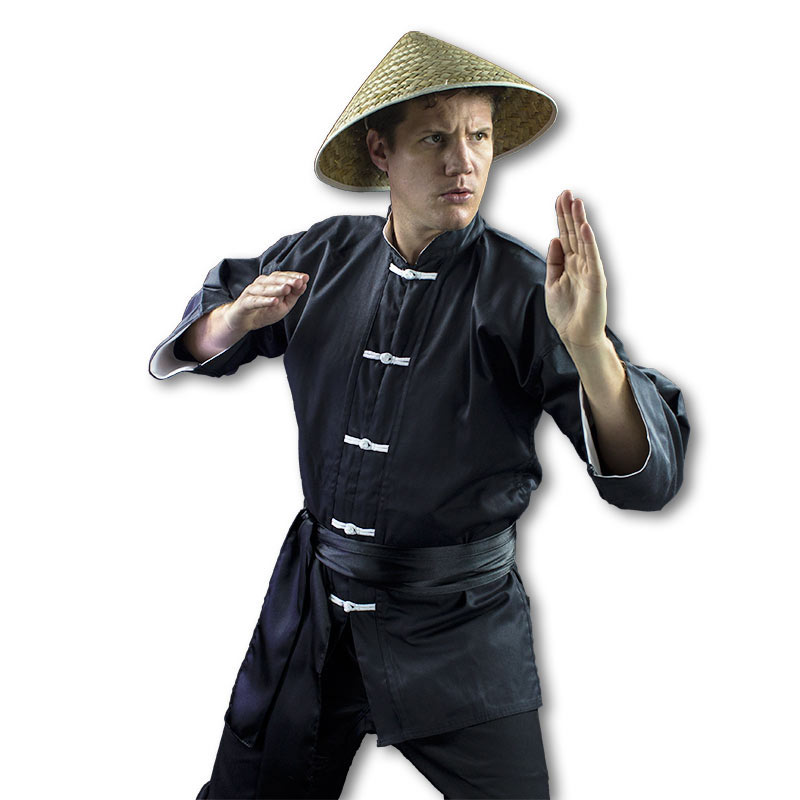gambling Anstændig frihed Deluxe Kung Fu Costume - Kungfu Halloween Costumes - Coolie Hat Costume