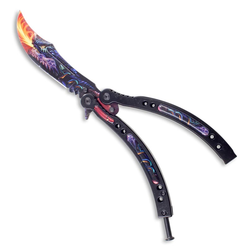 Dragons Fire Butterfly Knife
