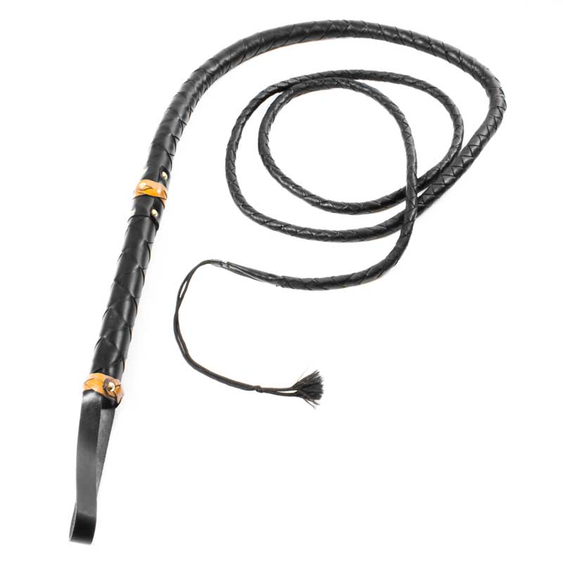 New Star Power Adult Loud Crack Genuine Leather Bullwhip Black 6' Free Shipping 