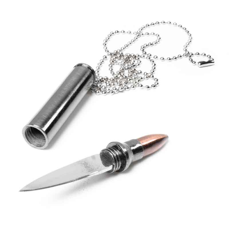 Hidden Blade Bullet Necklace