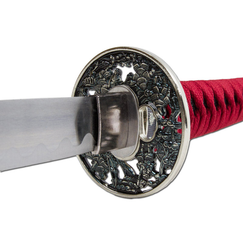 Iron Dragon Samurai Sword - Red and Black Katana - Japanese