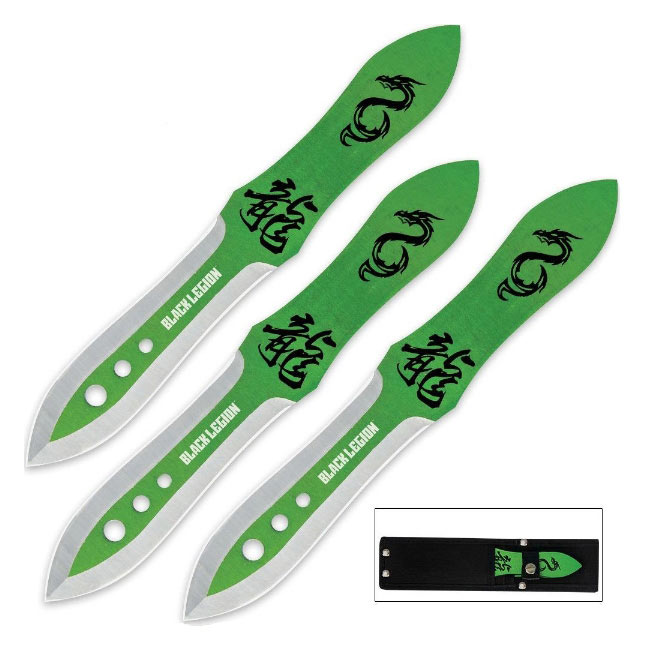 Jade Dragon Throwing Knives Fancy Ninja Throwing Knife Set Dragon