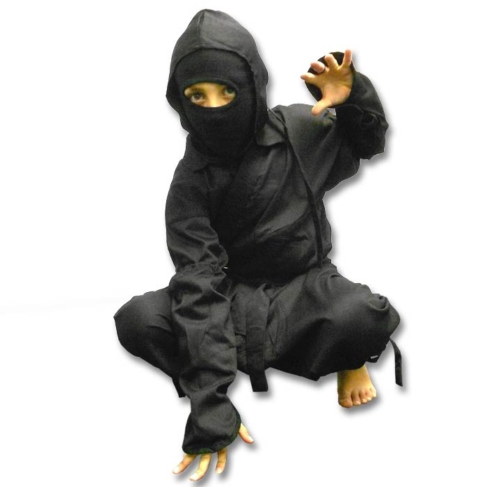 Ninja Kid Dress with Hood Kids Thumbhole Dress