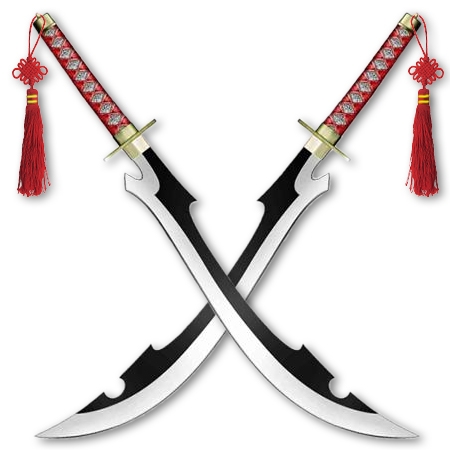 thumbnail image 2 of 40 Inch Twin Ninja Samurai Sword Set With Back Harness - Foam Cosplay Swords For Costumes 2 of 5