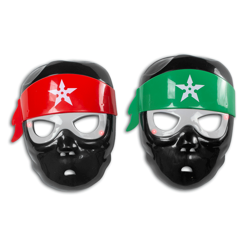 LightUp Ninja Mask, Plastic Face Shield, Kid Costumes