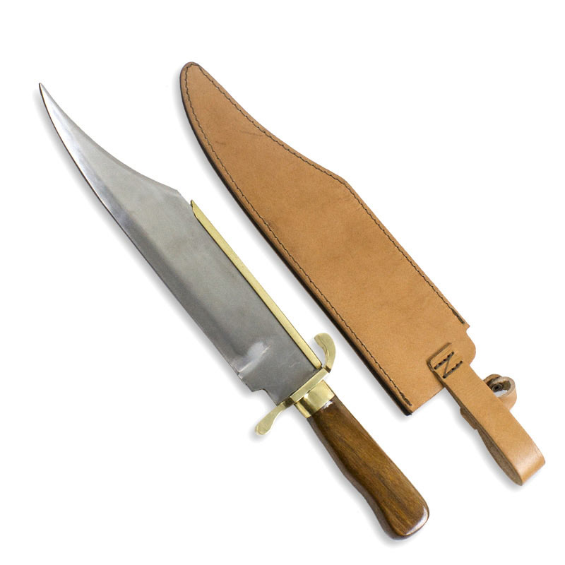 Natural Wood Handle Bowie Knife - Survival Knives | KarateMart.com