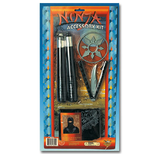 Ninja Combat Accessory Kit Halloween Karate Weapons Pack Plastic