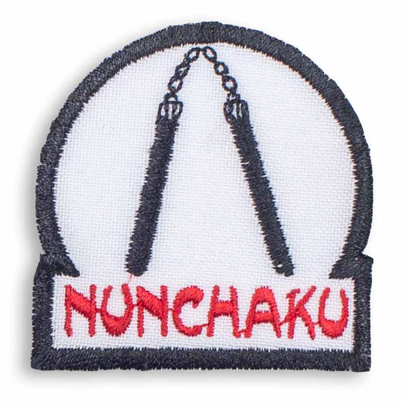 Vintage 1980's Nunchucks Kung Fu Martial Arts Nunchaku Jacket Patch Crest C 333 