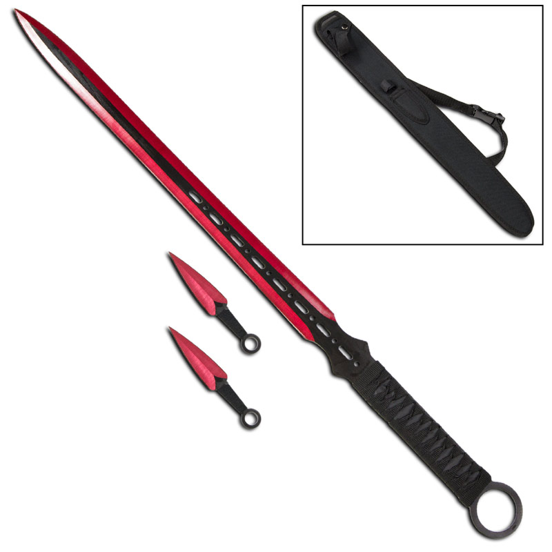 Red Blade Kunai Sword