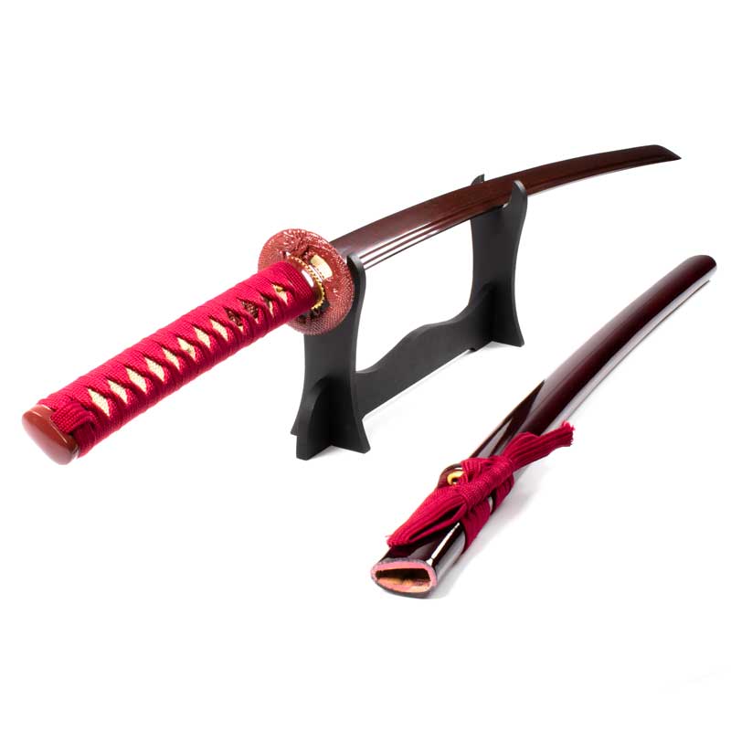 4 Pcs Open Mouth Dragon Samurai Katana Sword Set with Red Scabbard Brand New 