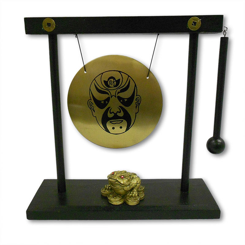 Samurai Cymbal Table Gong Mini Japanese Desk Asian Styled Samurai Cymbal Table Gong Mini Japanese Desk Asian Styled Metal Bell