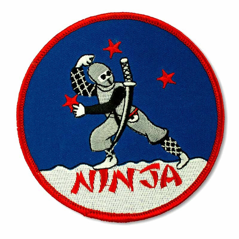 NinJa Patch for Ninjitsu Uniform Ninja Fighter Embroidered Patch-3" 
