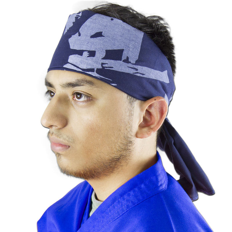 BLACK-V2 200cm 100% Cotton KENDO Tenugui Samurai Warrior Kendo Headband 