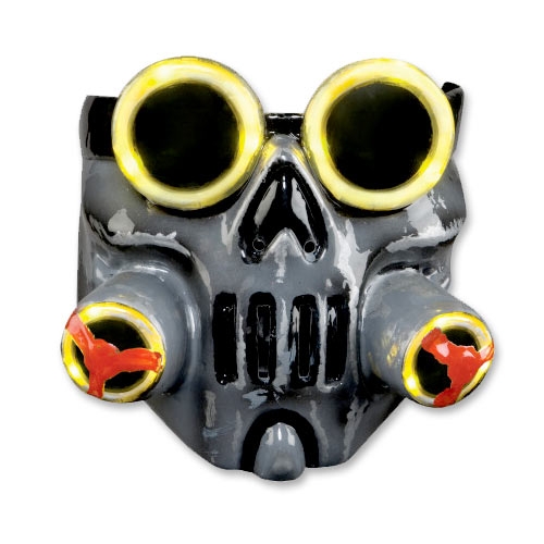 Toxic Ninja Light Up Mask Plastic Ninja Gas Mask Biohazard