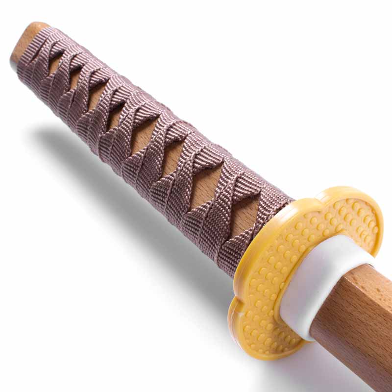 Wrapped Handle Wooden Sword - Wood Katana For Sale - Natural Wood