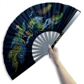 Smal - 7.9 Chinese Fans Folding Fans for Men Women Gifts 20cm FEGVE Titanium Hand Held Folding Fans Kung Fu Fighting Fan 