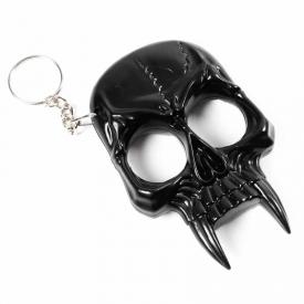 Black Skull Spiked Keychain