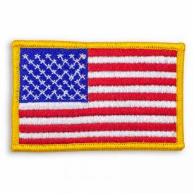 Gold Trim American Flag Patch