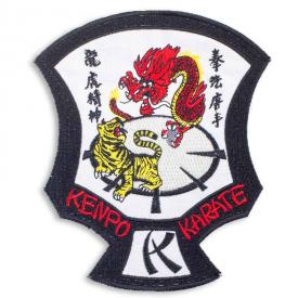 Vintage 4.5" inch Karate Patch TaeKwonDo Martial Arts Embroidered Dragon Patch 