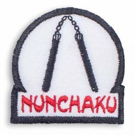 2 Lot Vintage Nunchucks Kung Fu Martial Arts Nunchaku Hat Uniform Jacket Patches 