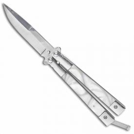 Pearl Inlay Butterfly Knife
