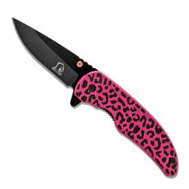 Pink Cheetah Pocket Knife