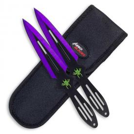 Purple Spider Throwing Knife Set
